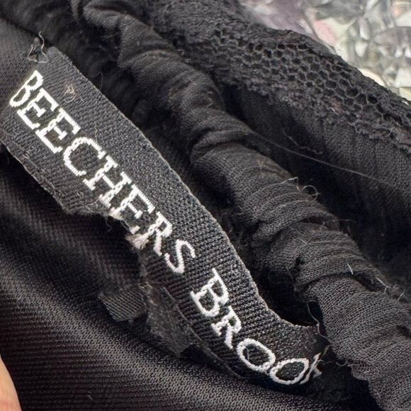 Beechers brook skirt ruffle tiered hem lace detail black stretchy waist band - Picture 5 of 5